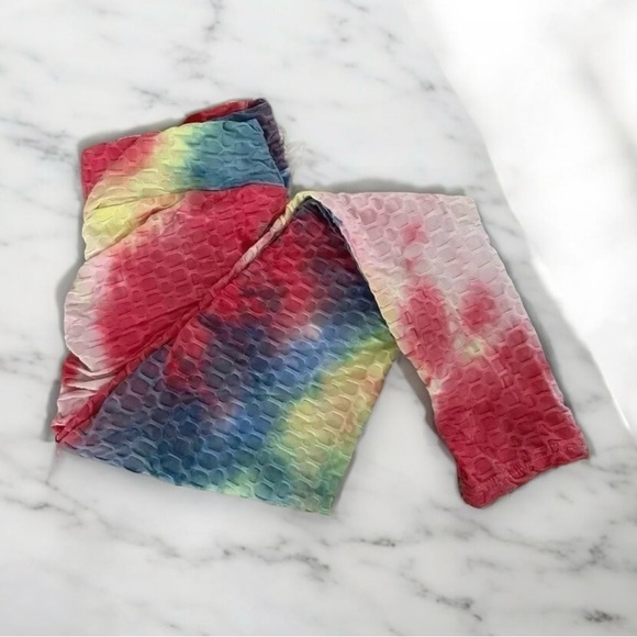 FREE 🆕Ruched Honeycomb  Leggings - Picture 1 of 13